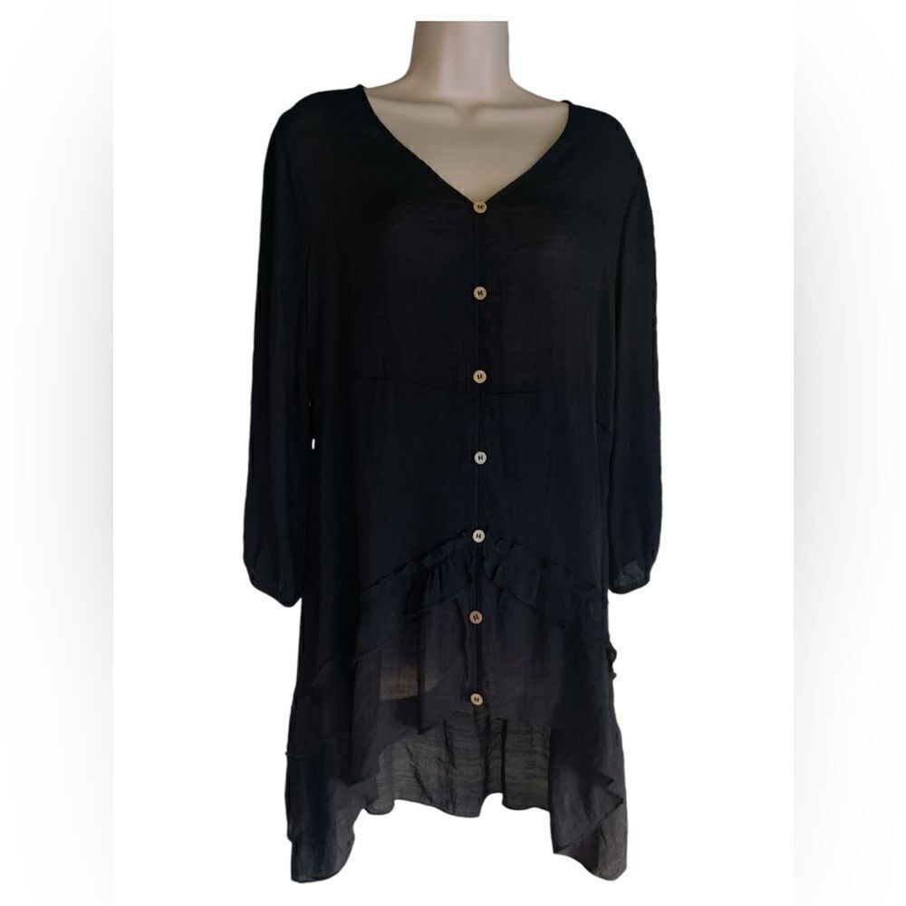 CATO Blouse Black Blouse Size L